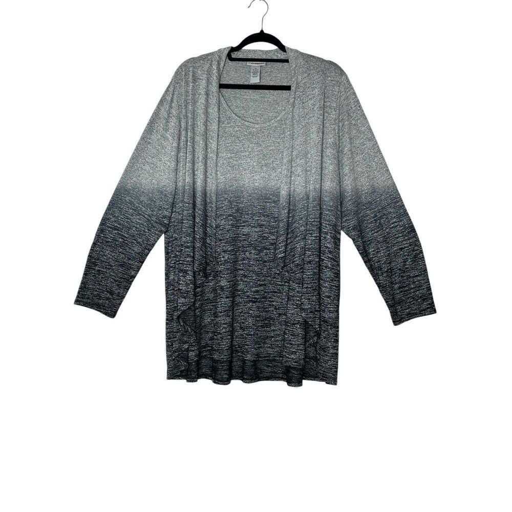 Catherines Cardigan Top Women Size 1X Plus Lightweight Long Sleeve Grandmacore